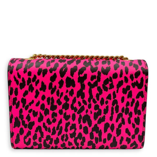 Kate Monogramme Leopard Print Pink Crossbody Bag in Calfskin, Gold hardware - Image 3