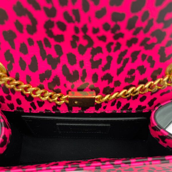 Kate Monogramme Leopard Print Pink Crossbody Bag in Calfskin, Gold hardware - Image 7