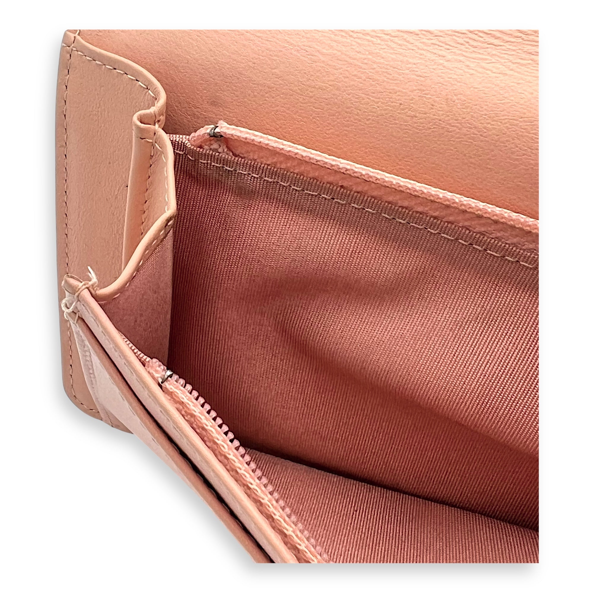 Boy Peach Wallet in Caviar Leather, Gold hardware - Image 7