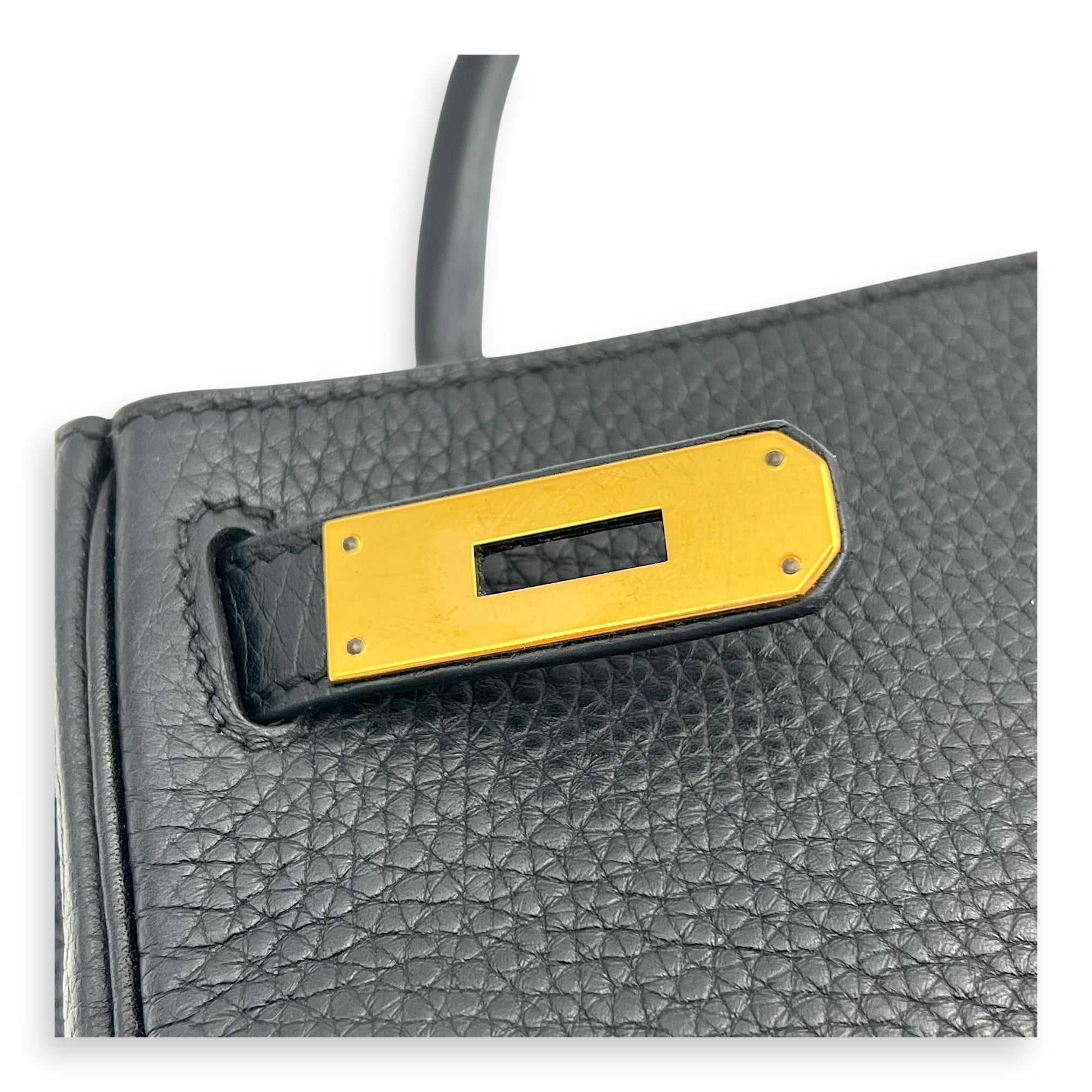 Kelly Black in Clemence, Gold hardware - Image 12