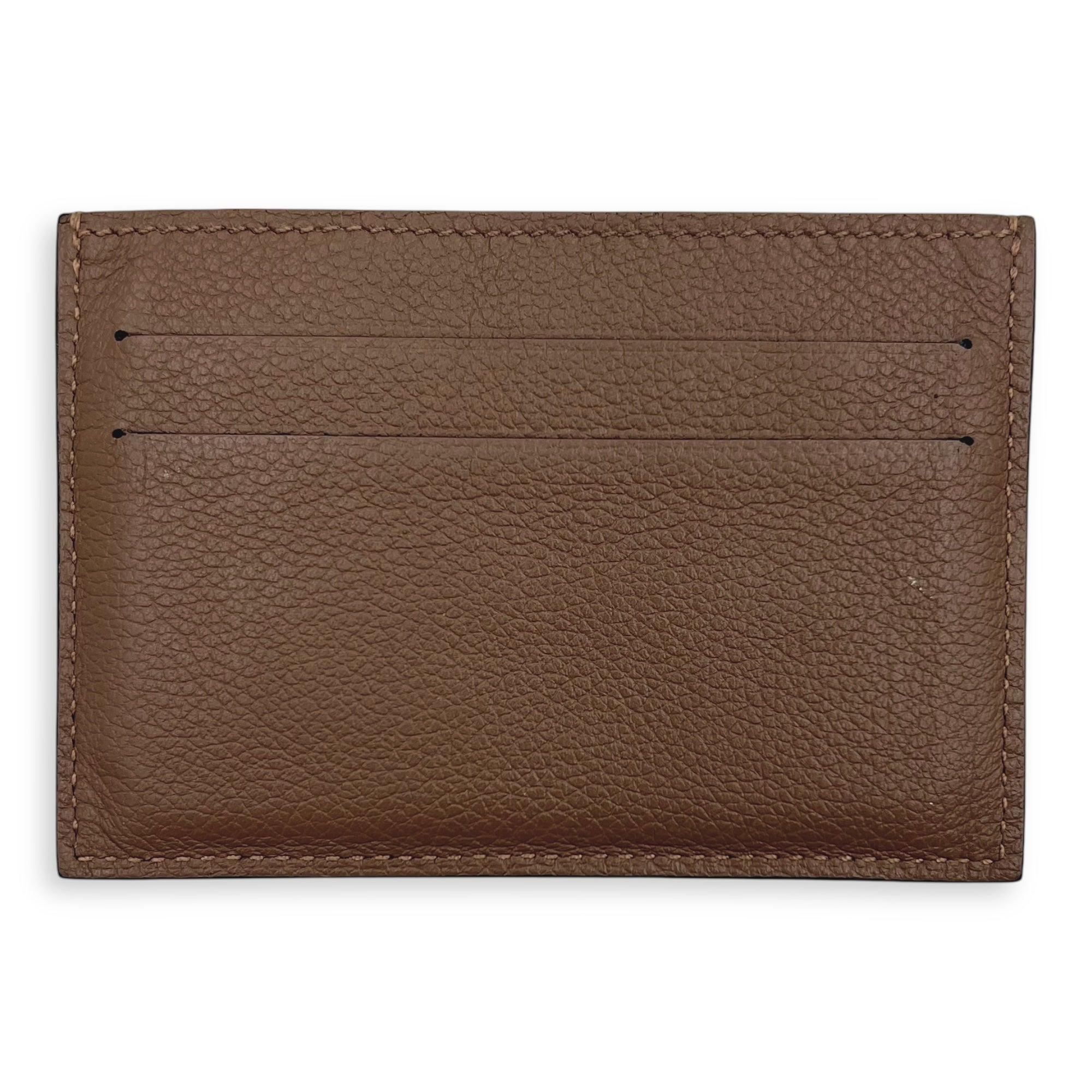 Evercolor Twill Card holder Brown Card Holder in Calfskin - Image 3