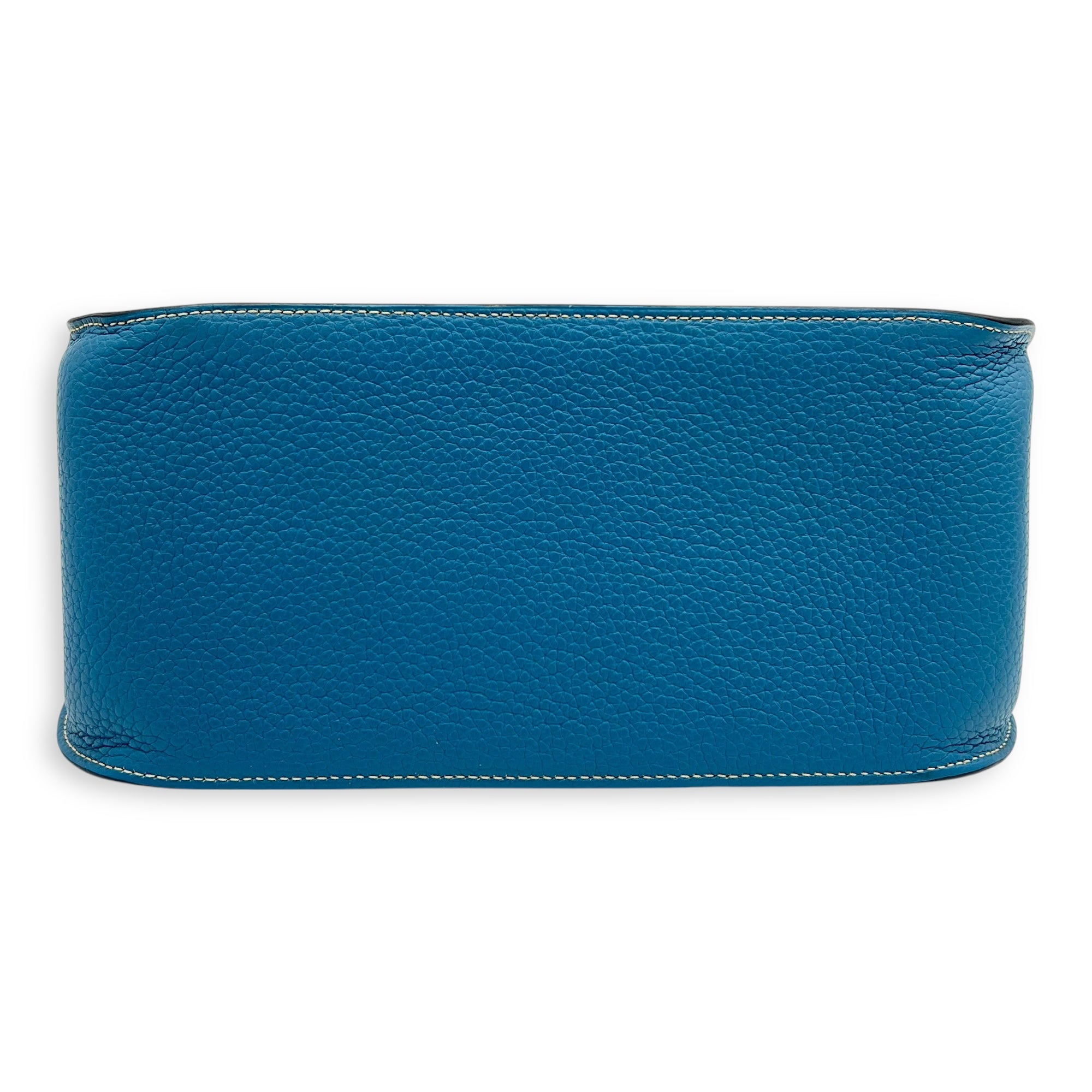 Jypsiere 28 Blue Shoulder Bag in Clemence, Palladium hardware - Image 6