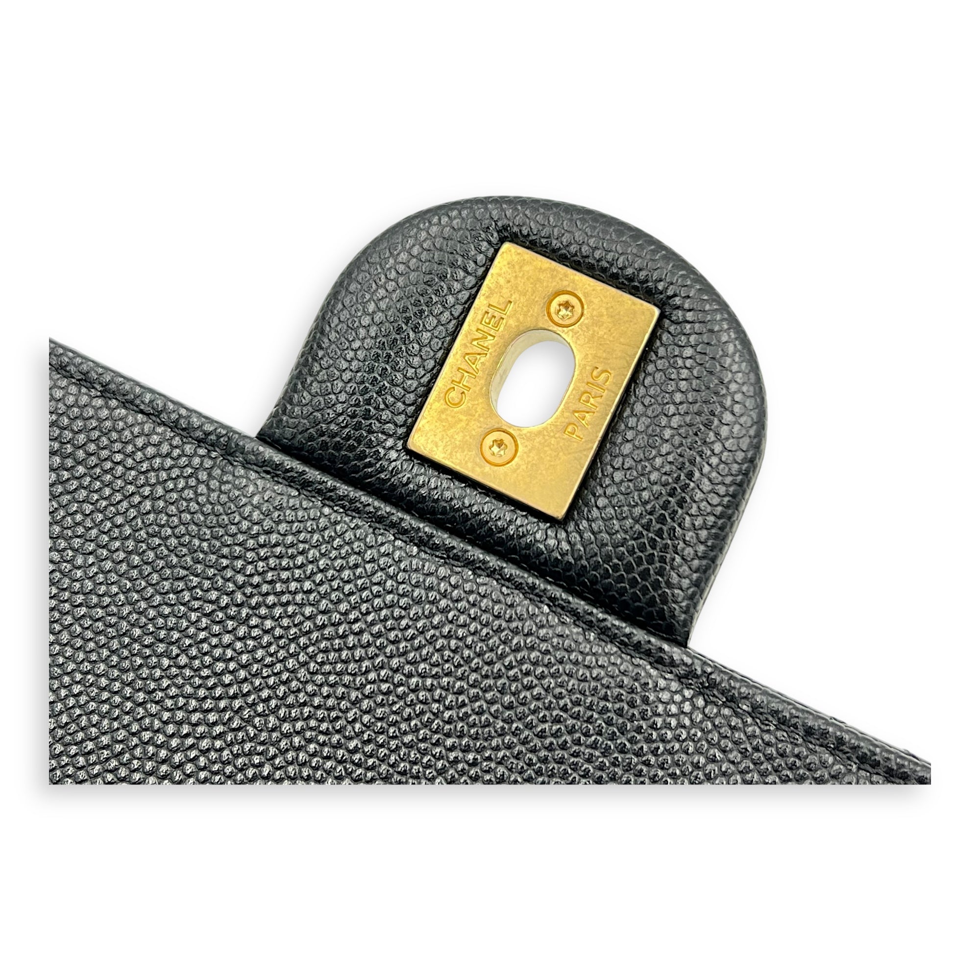 Quilted Seasonal Backpack Gold in Caviar Leather, Gold hardware - Image 9