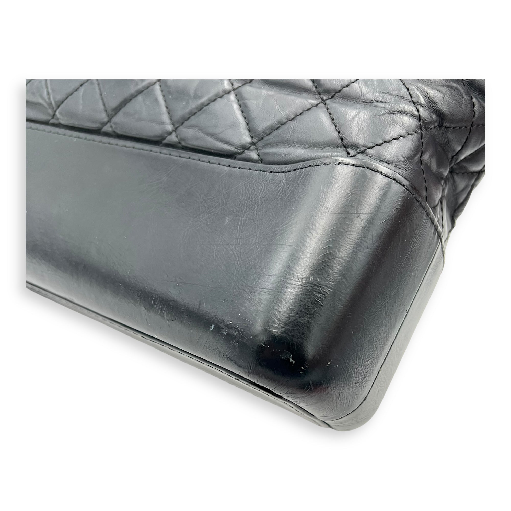 Gabrielle Medium Black Crossbody Bag in Calfskin, Mixed hardware - Image 9