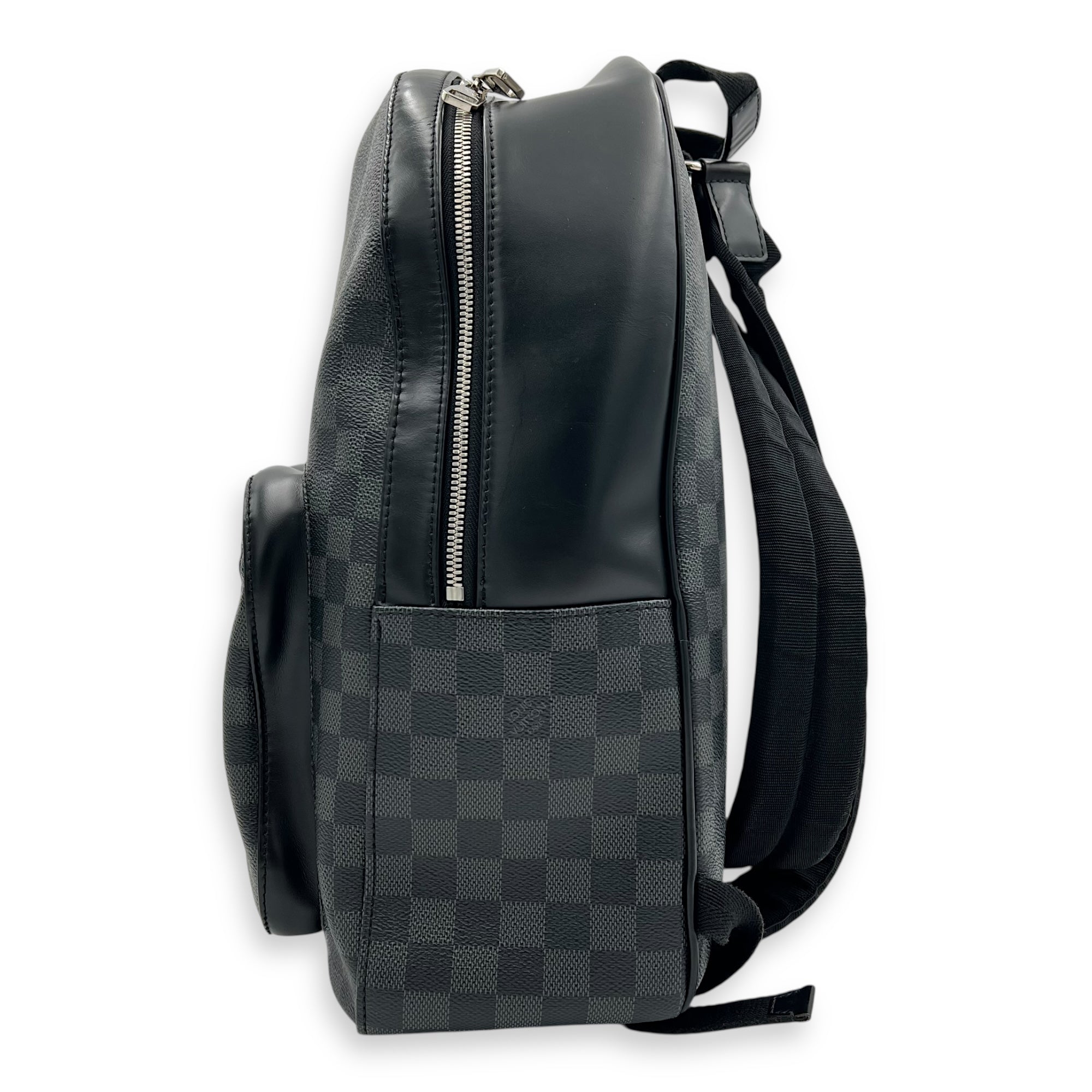 Josh Backpack Graphite in Coated Canvas, Silver hardware - Image 6