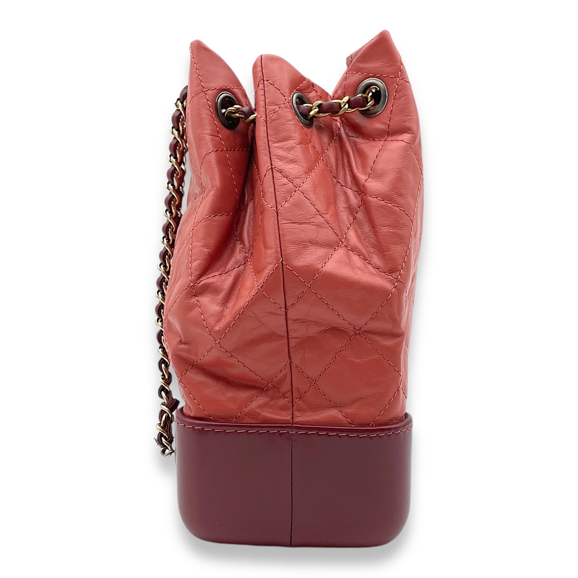 Gabrielle Raspberry Backpack in Calfskin, Gold/Ruthenium/Silver hardware - Image 4