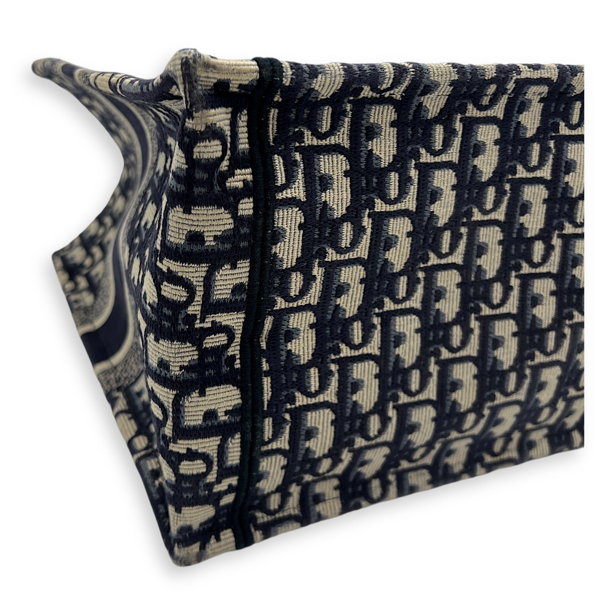 Book Tote Top Handle Bag Medium Blue in Jacquard - Image 9