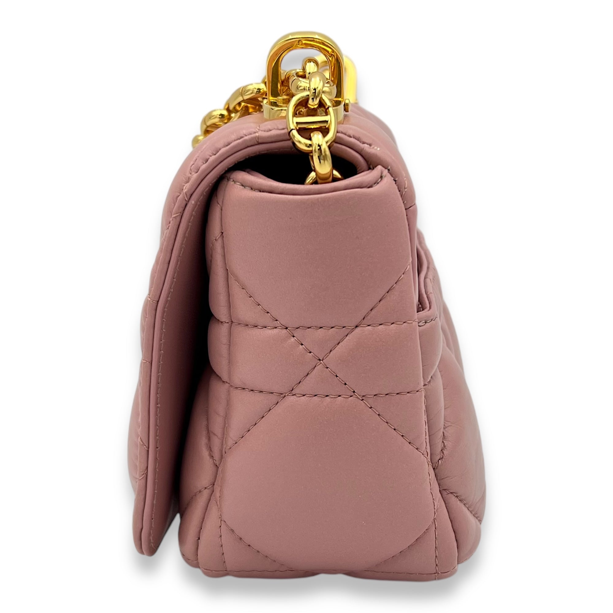 Caro Small Pink Crossbody Bag, Gold hardware - Image 5