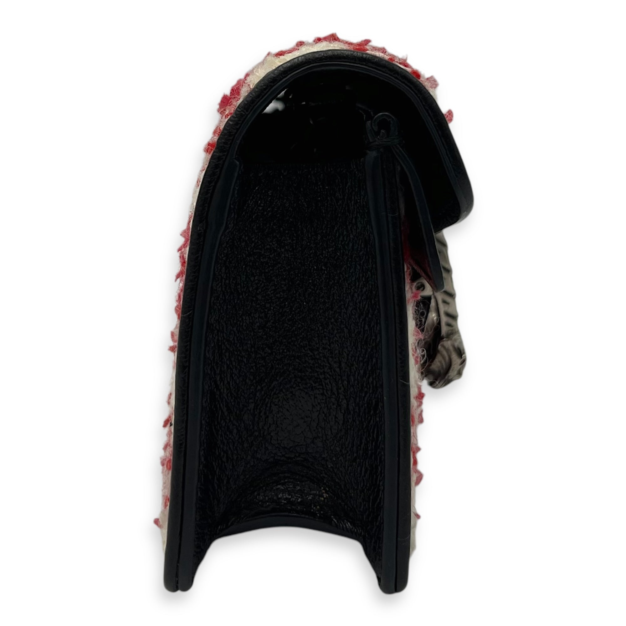 Dionysus Super Mini Red Crossbody Bag in Tweed, Ruthenium hardware - Image 4