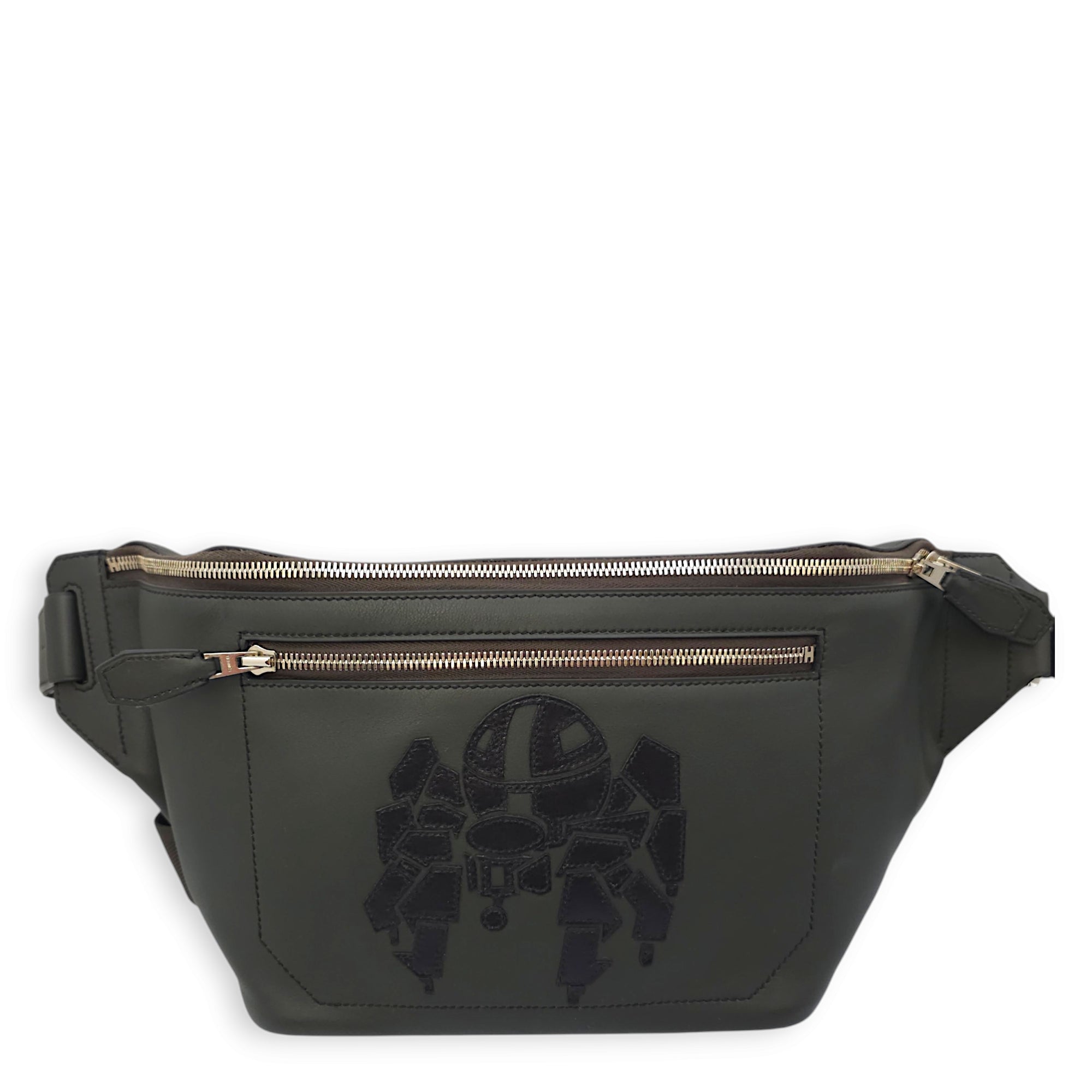 Chyslide Belt Bag GM Vert in Cristobal, Silver hardware