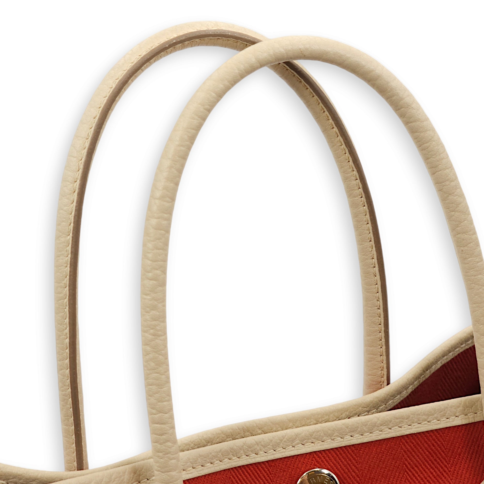 Garden Party 30 Rouge Duchesse/Craie in Toile/Vache Country, Palladium hardware - Image 10