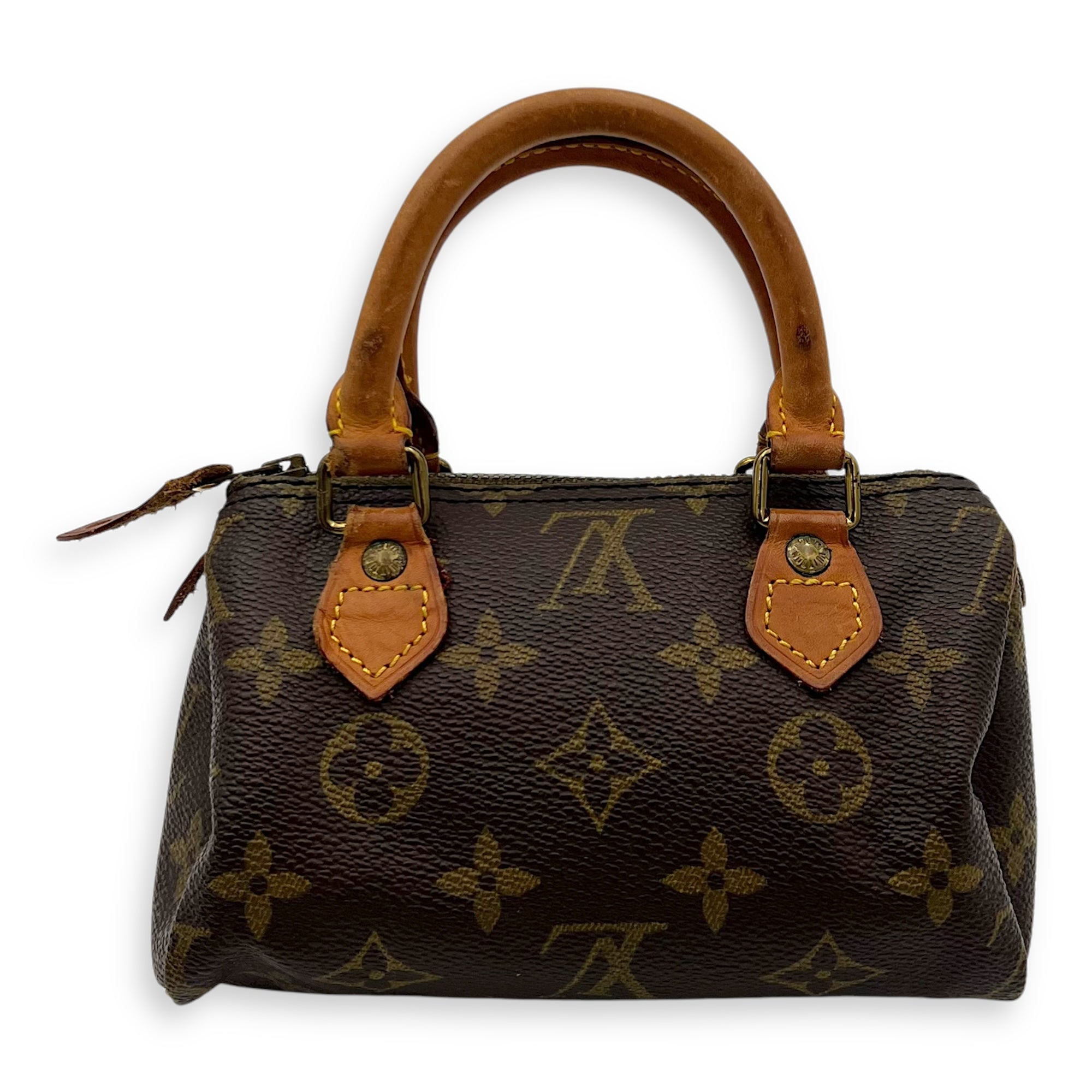 Speedy Crossbody Bag Brown in Monogram Coated Canvas, Gold hardware - Image 3
