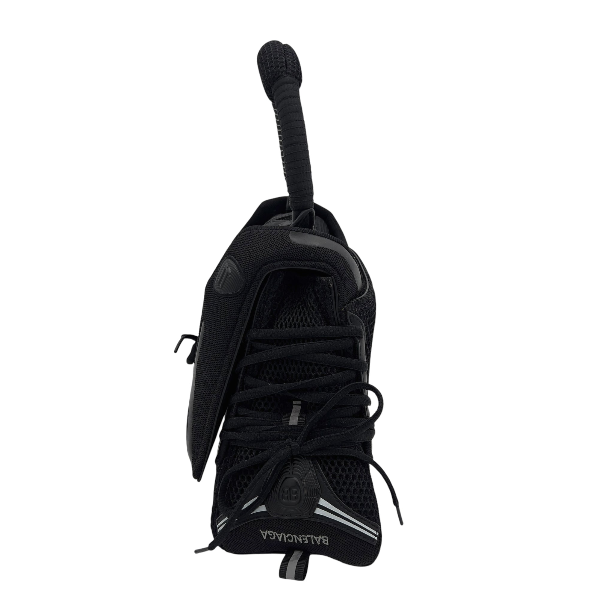 Hourglass Top Handle Bag Black in Fabric - Image 3