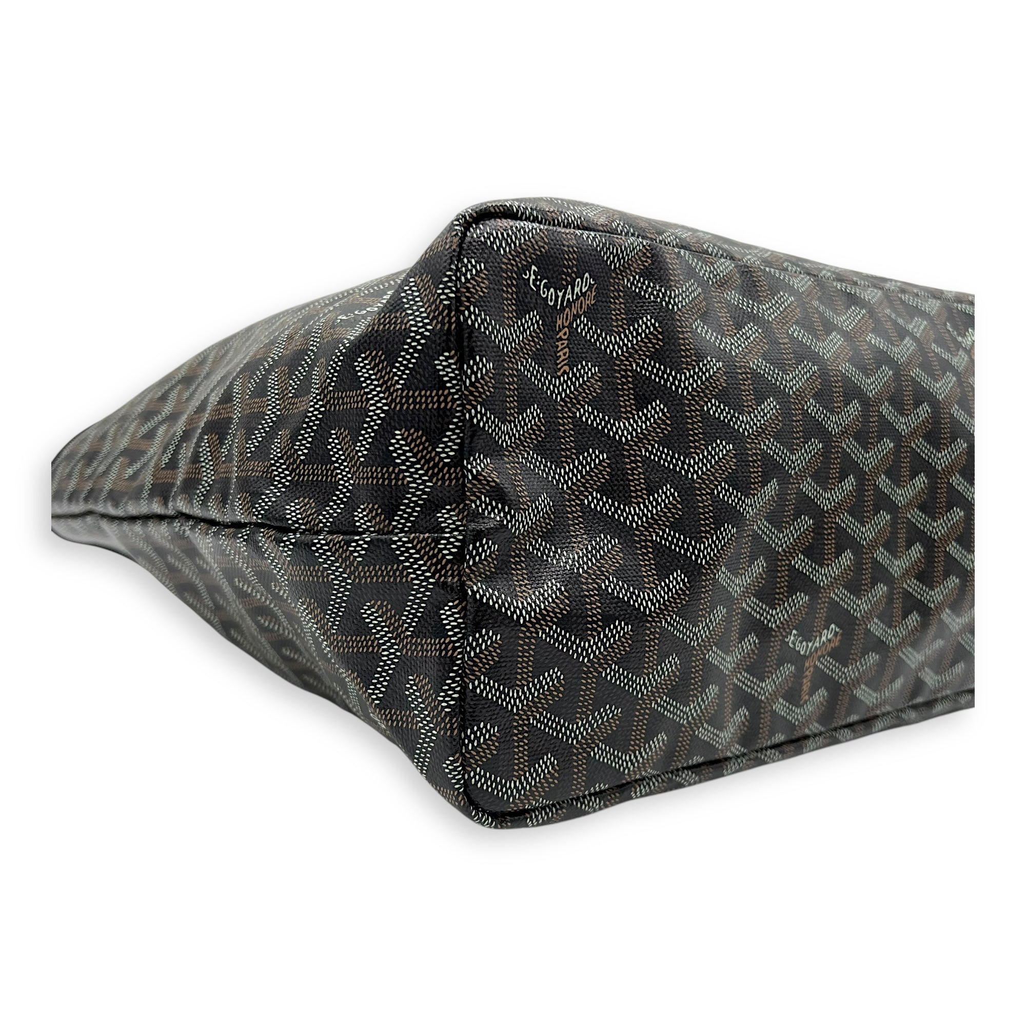 Saint Louis Tote Bag PM Black in Coated Canvas, Silver hardware - Image 9