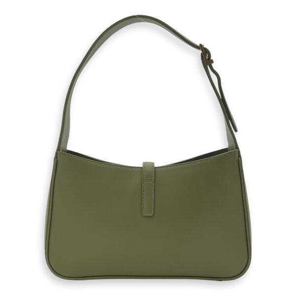 Le 5 A 7 Shoulder Bag Green in Calfskin, Gold hardware - Image 3