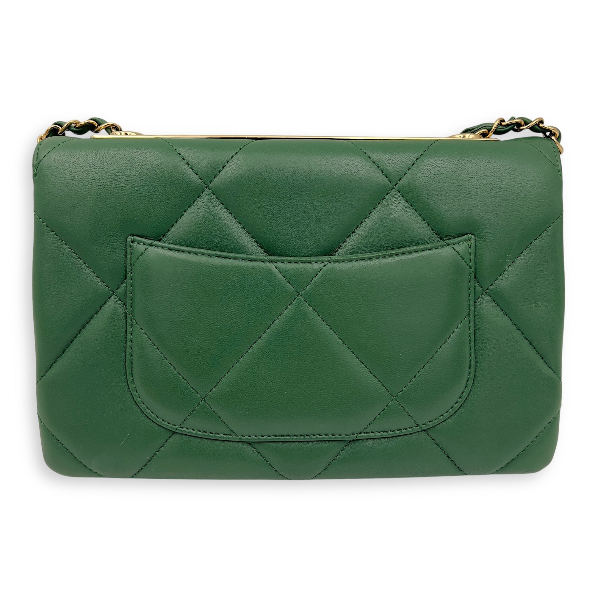 Trendy CC Black Top Handle Bag in Calfskin, Gold hardware - Image 3