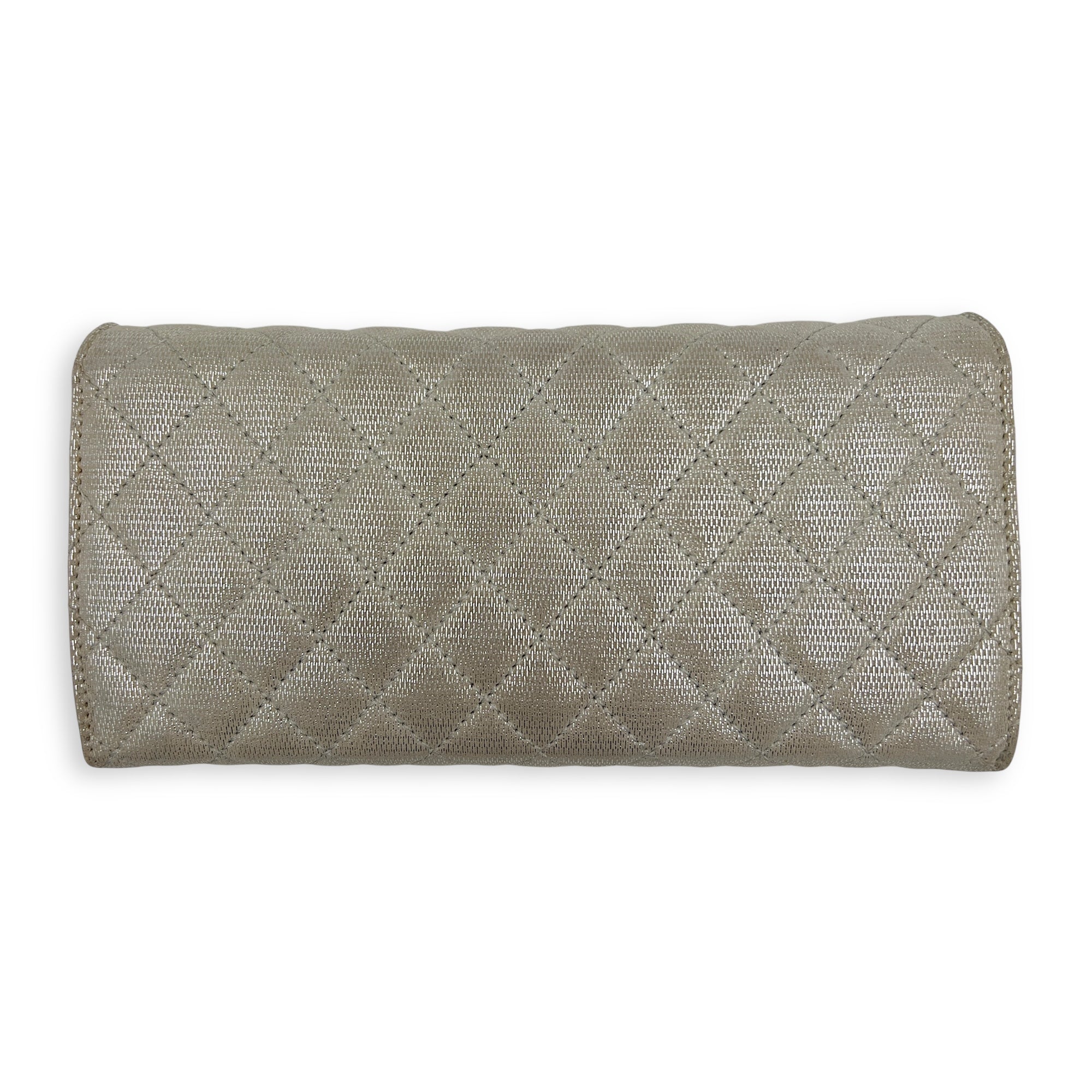 CC Silver Wallet On Chain in Jersey, Silver hardware - Image 3