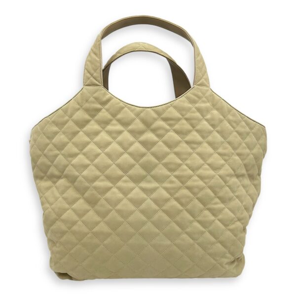 ICare Tote Bag Beige in Nubuck suede, Gold hardware - Image 3