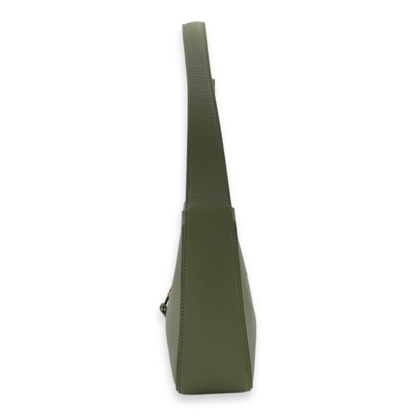 Le 5 A 7 Shoulder Bag Green in Calfskin, Gold hardware - Image 4