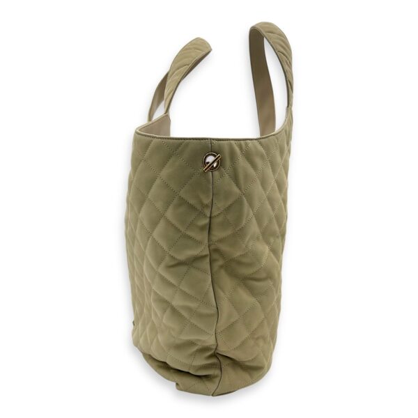 ICare Tote Bag Beige in Nubuck suede, Gold hardware - Image 5