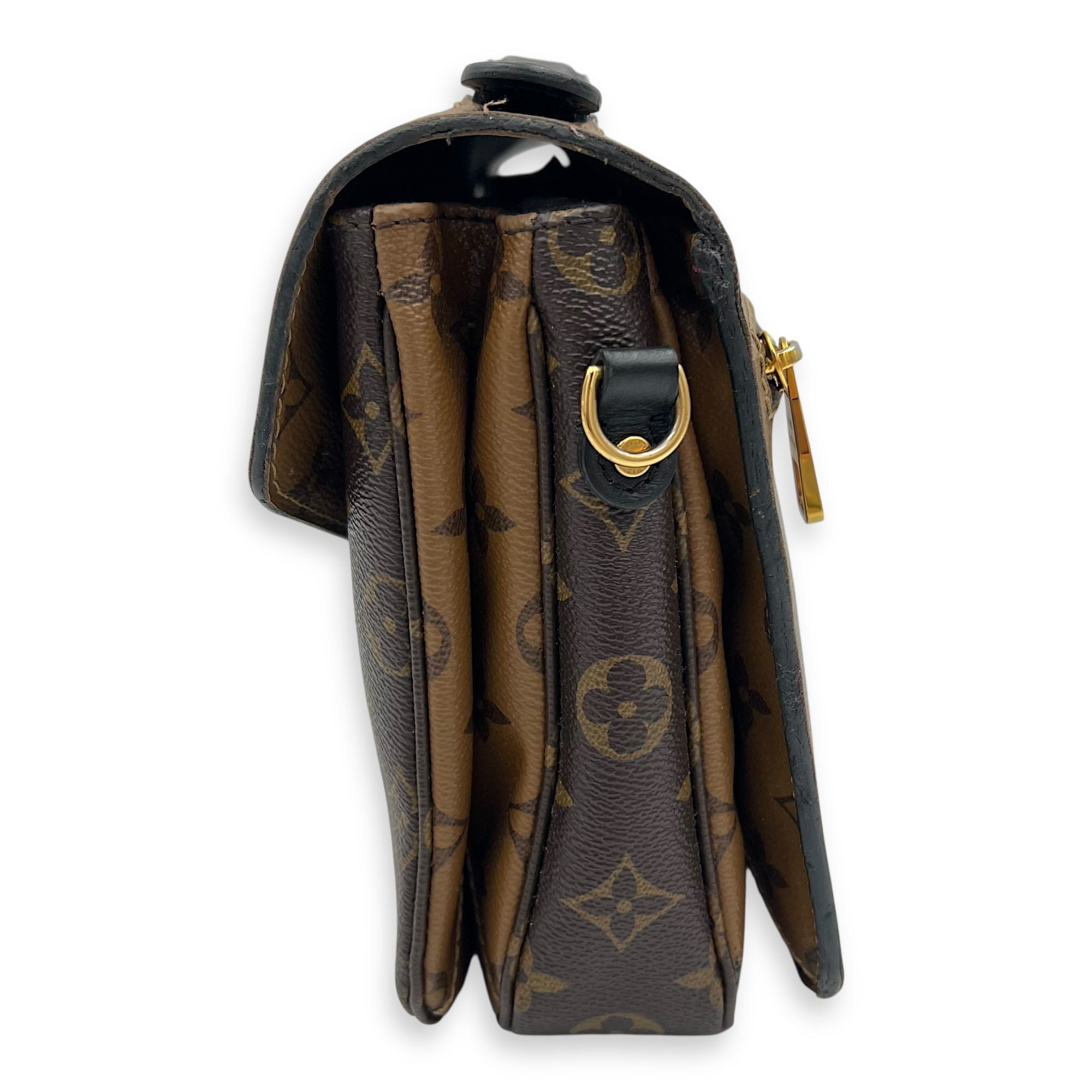 Metis Crossbody Bag Brown in Monogram Coated Canvas, Gold hardware - Image 5