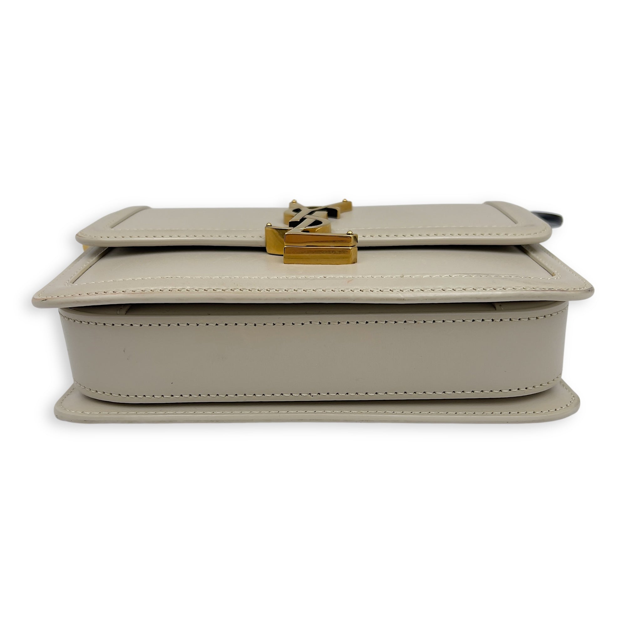 Solferino Shoulder Bag White in Calfskin, Gold hardware - Image 6