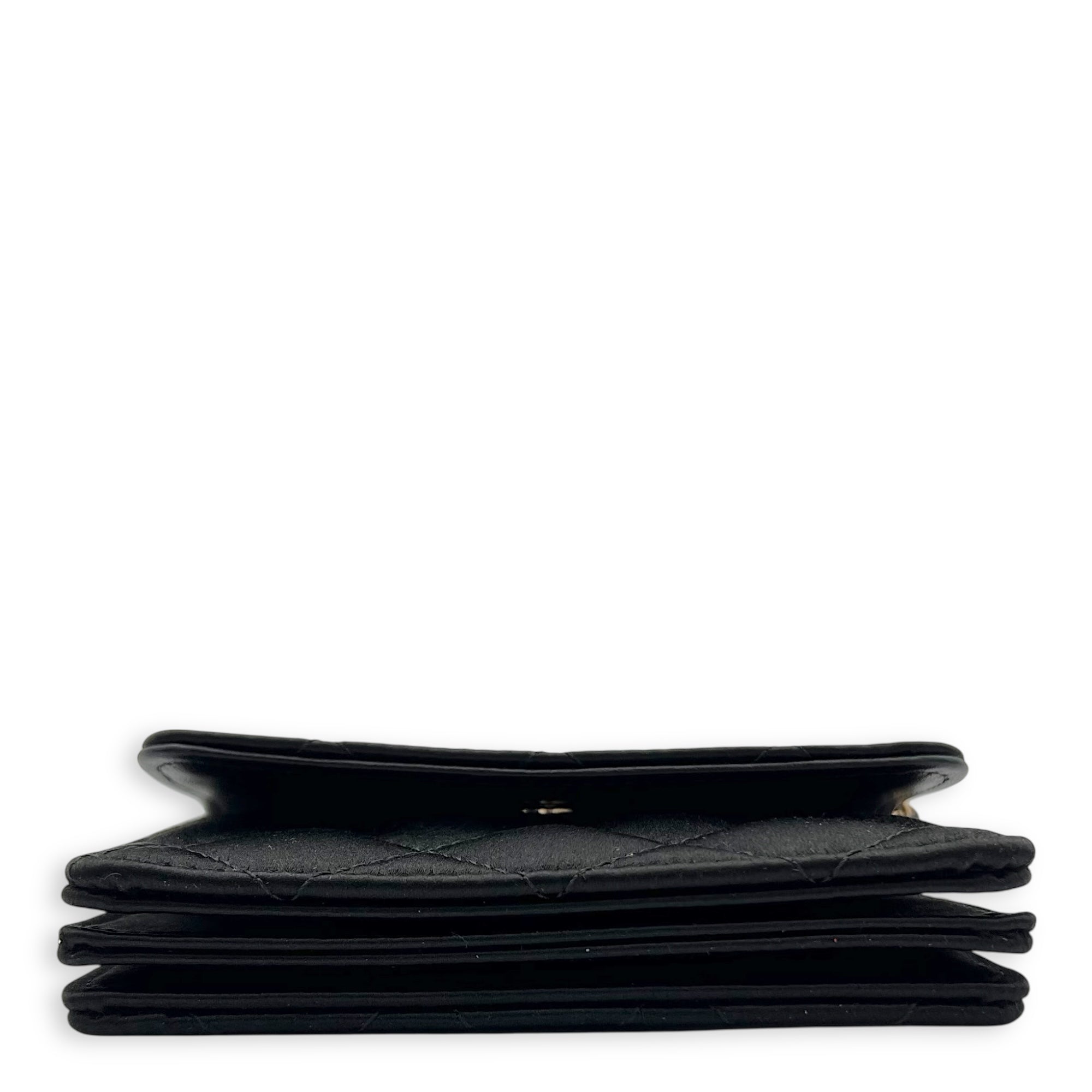 VIP Gift CC Wallet On Chain Black in Satin, Gold hardware - Image 6