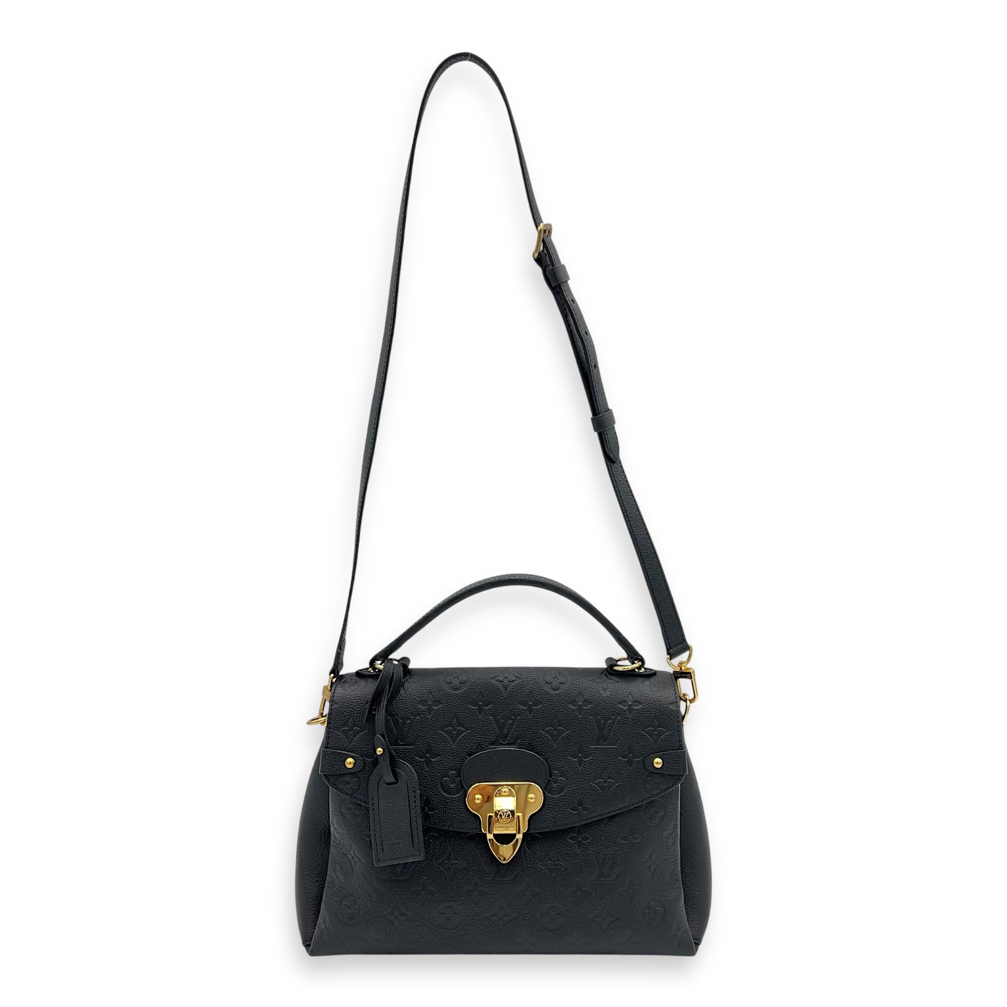 Georges Top Handle Bag Black in Empreinte Leather, Gold hardware - Image 15