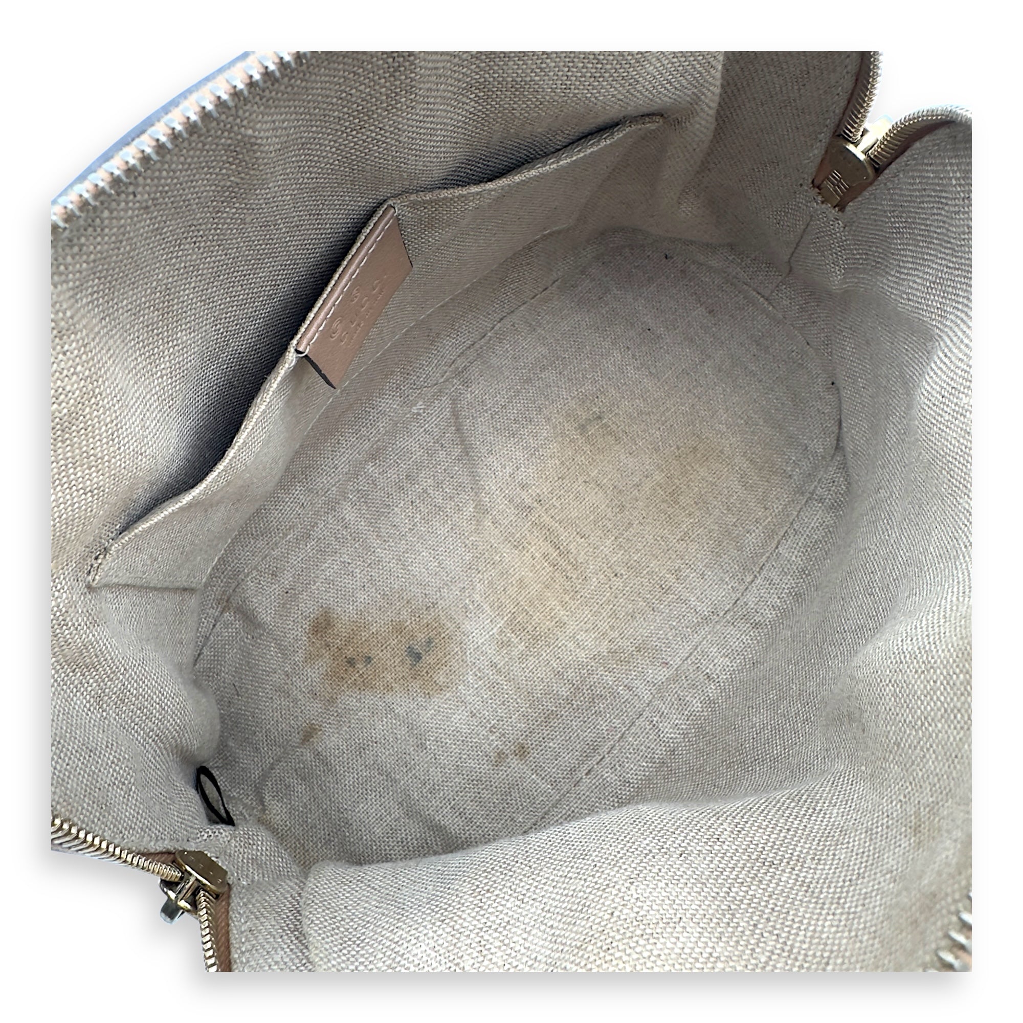 Dome Top Handle Bag Beige in Calfskin, Gold hardware - Image 11