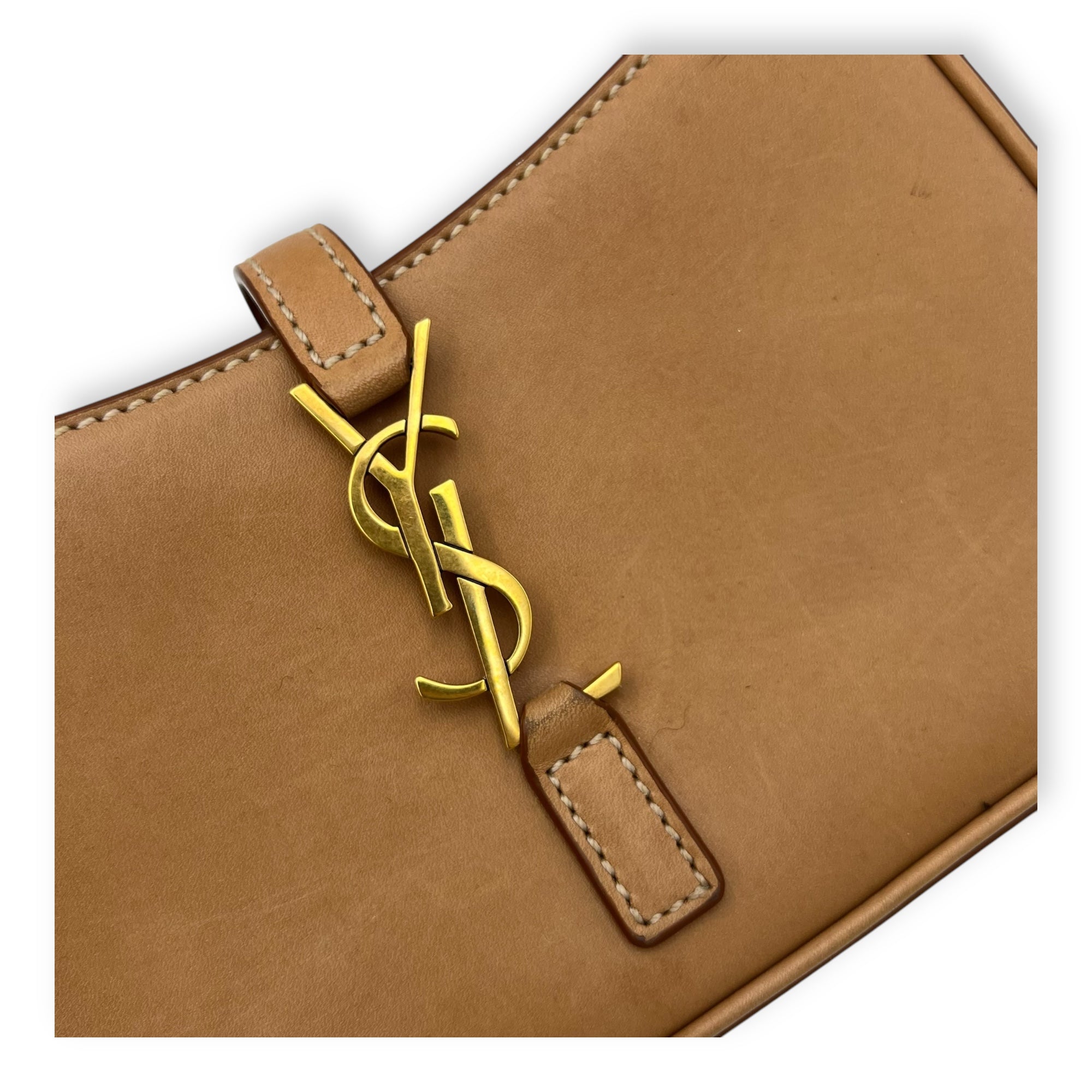 Le 5 A 7 Top Handle Bag Brown in Calfskin, Gold hardware - Image 7