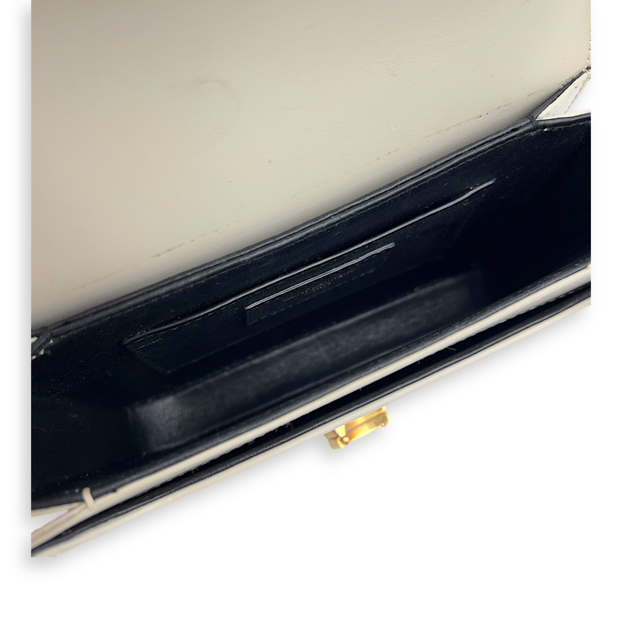 Solferino Shoulder Bag White in Calfskin, Gold hardware - Image 7