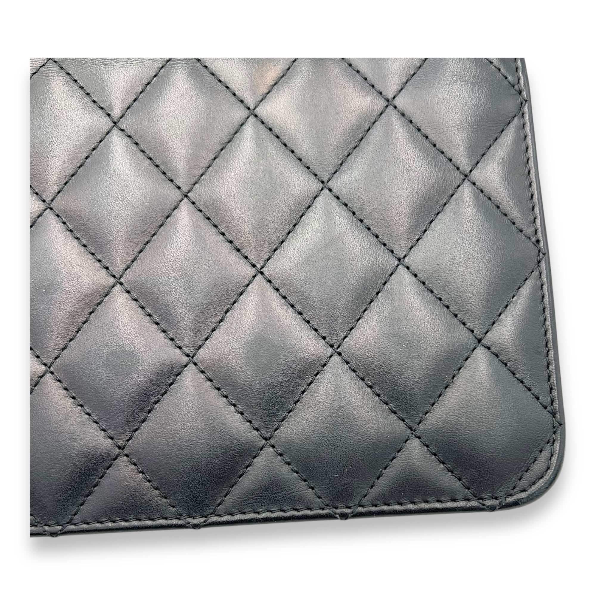 Cambon Wallet On Chain Black in Lambskin, Silver hardware - Image 8