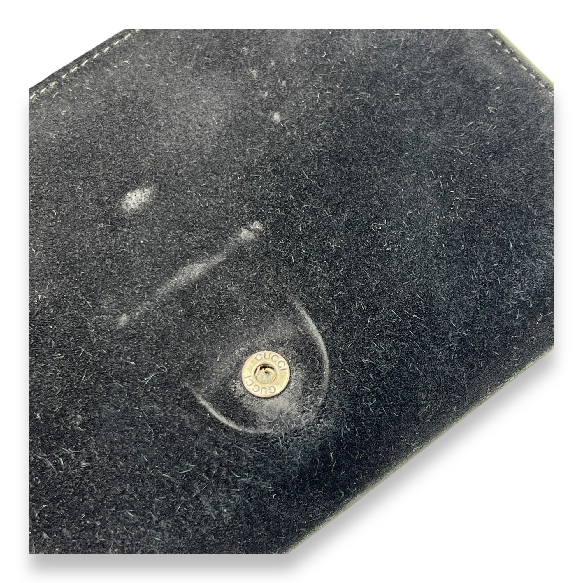 Dionysus Black Wallet On Chain in Suede Leather, Ruthenium hardware - Image 9