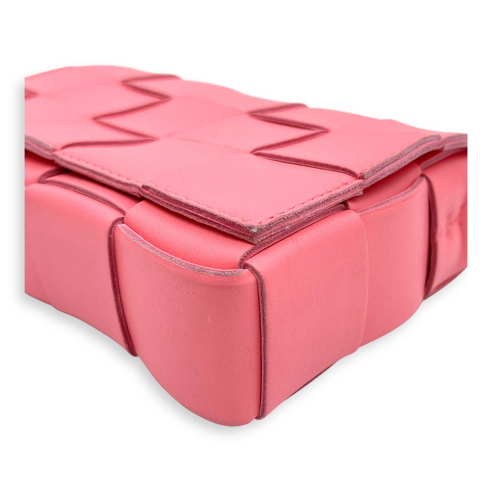 Cassette Pink Crossbody Bag in Lambskin - Image 9