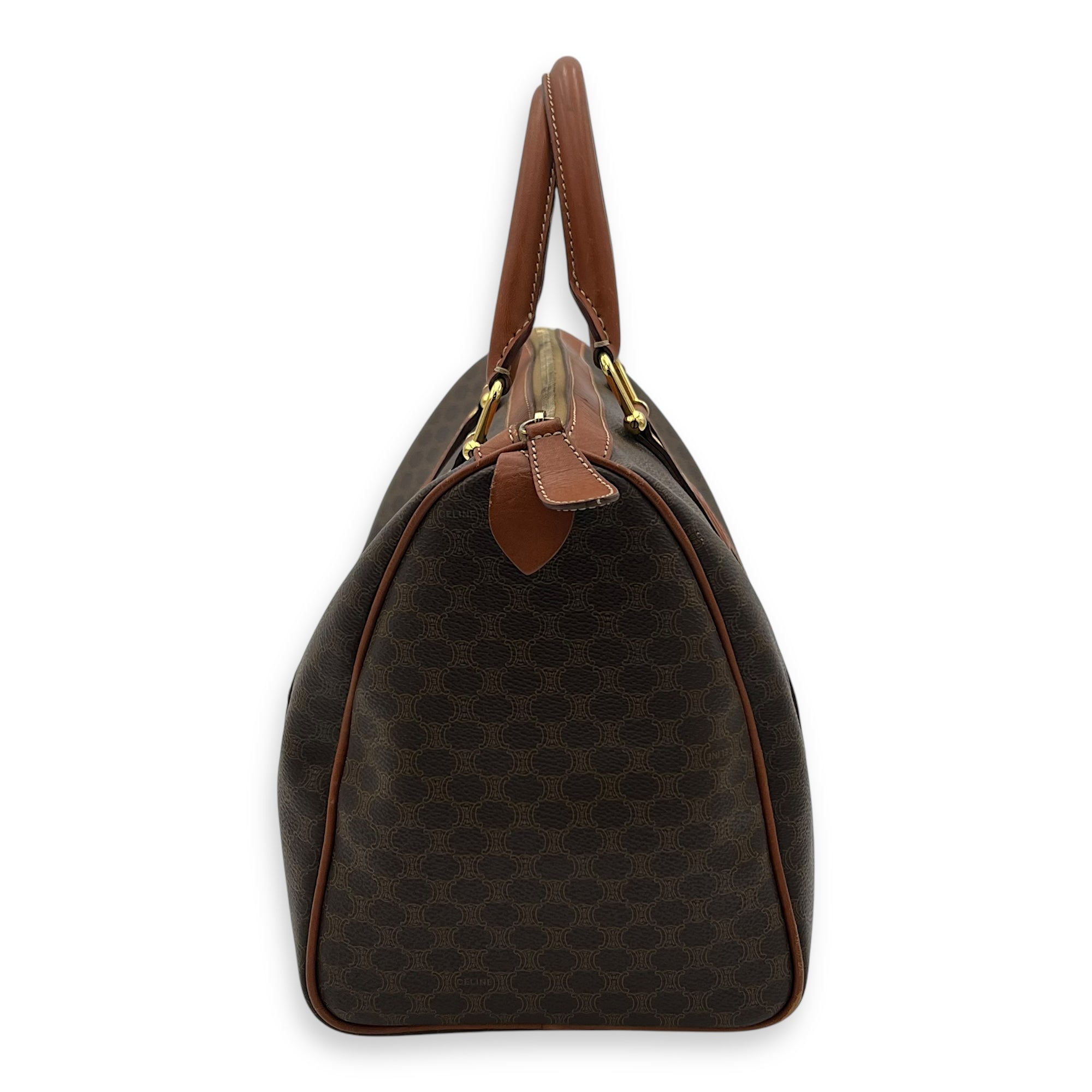 Macadam Top Handle Bag Brown in Calfskin, Gold hardware - Image 4