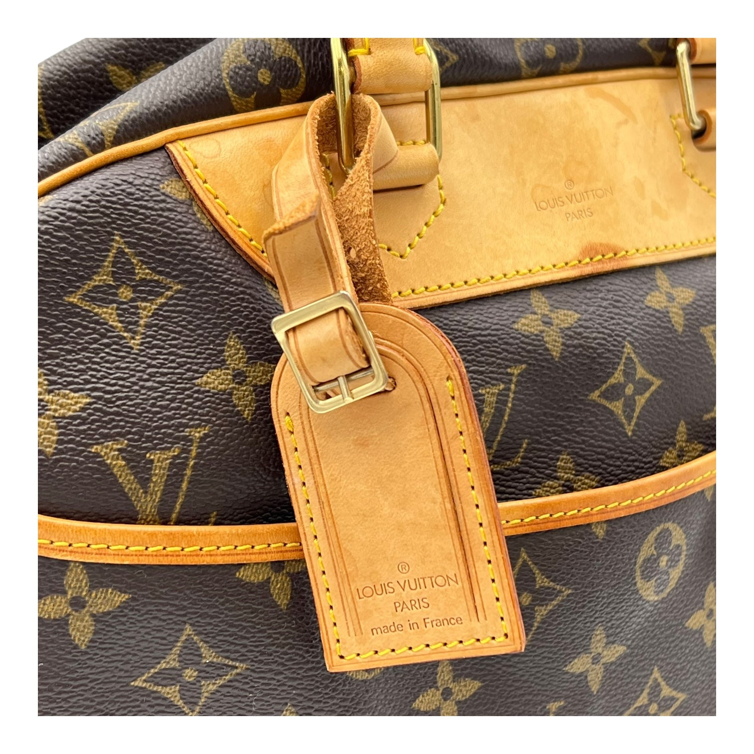 Deauville Top Handle Bag Brown in Monogram Coated Canvas, Gold hardware - Image 10