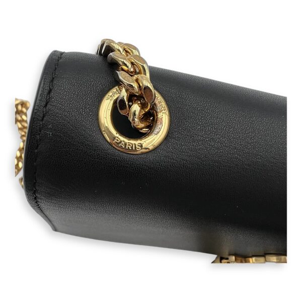 Kate Crossbody Bag Black in Calfskin, Gold hardware - Image 9