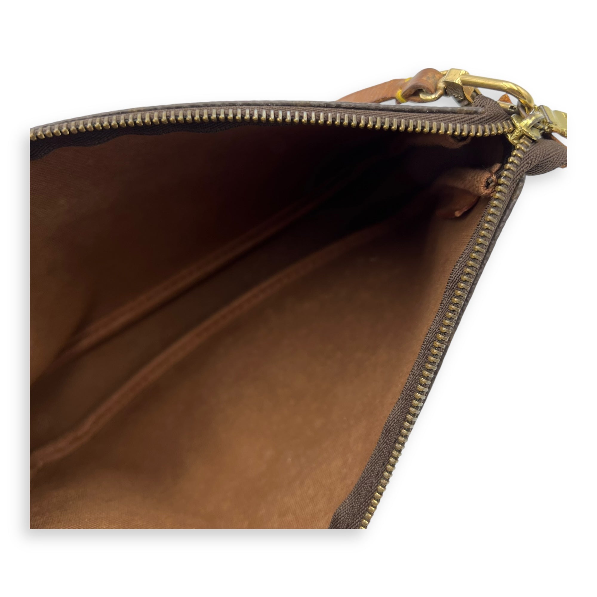 Pochette Accessoires Shoulder Bag Brown in Monogram Coated Canvas, Gold hardware - Image 11