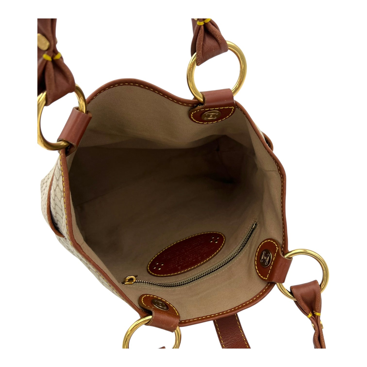 Macadam Shoulder Bag White in Coated Canvas, Gold hardware - Image 12