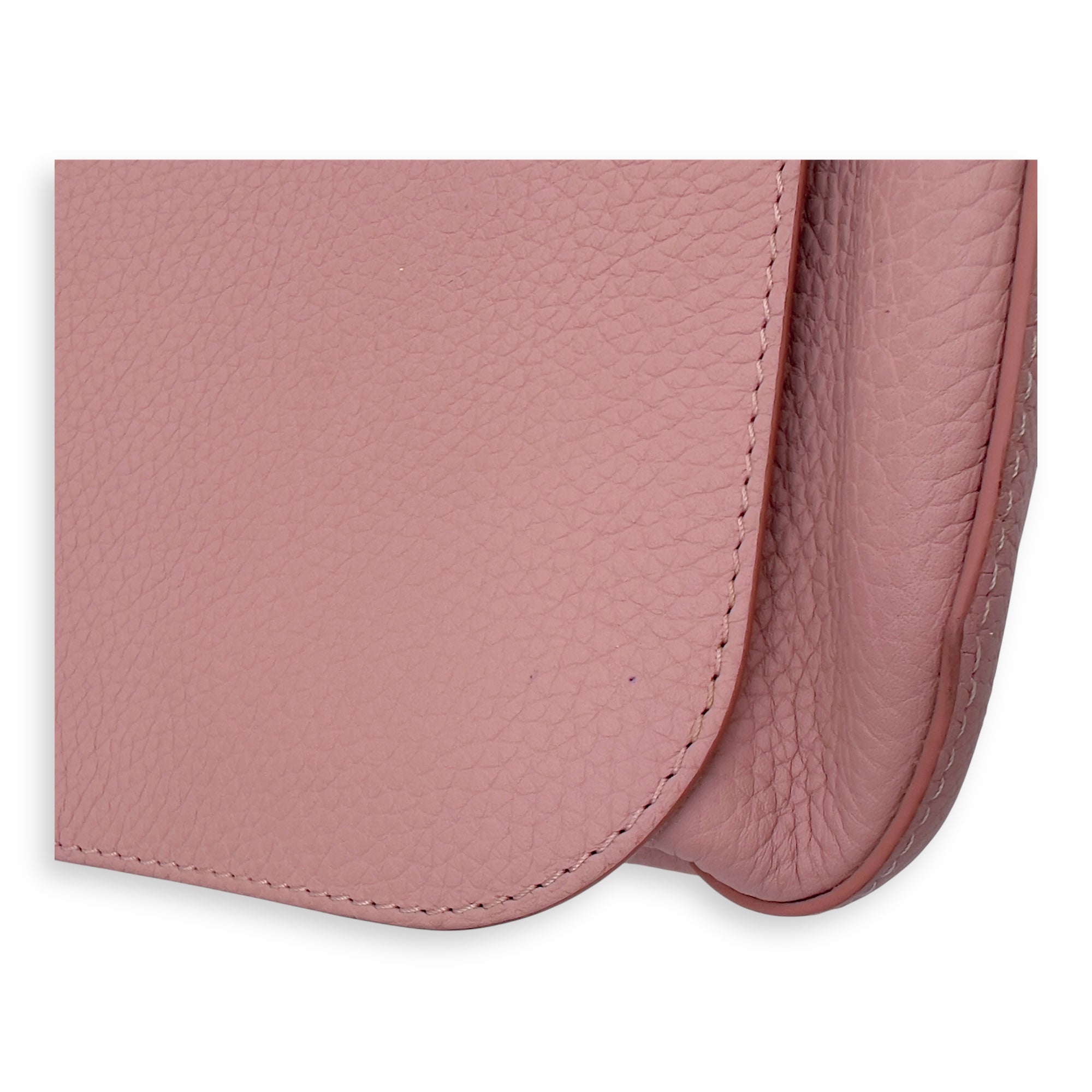 Volta Top Handle Bag Pink in Calfskin, Gold hardware - Image 12