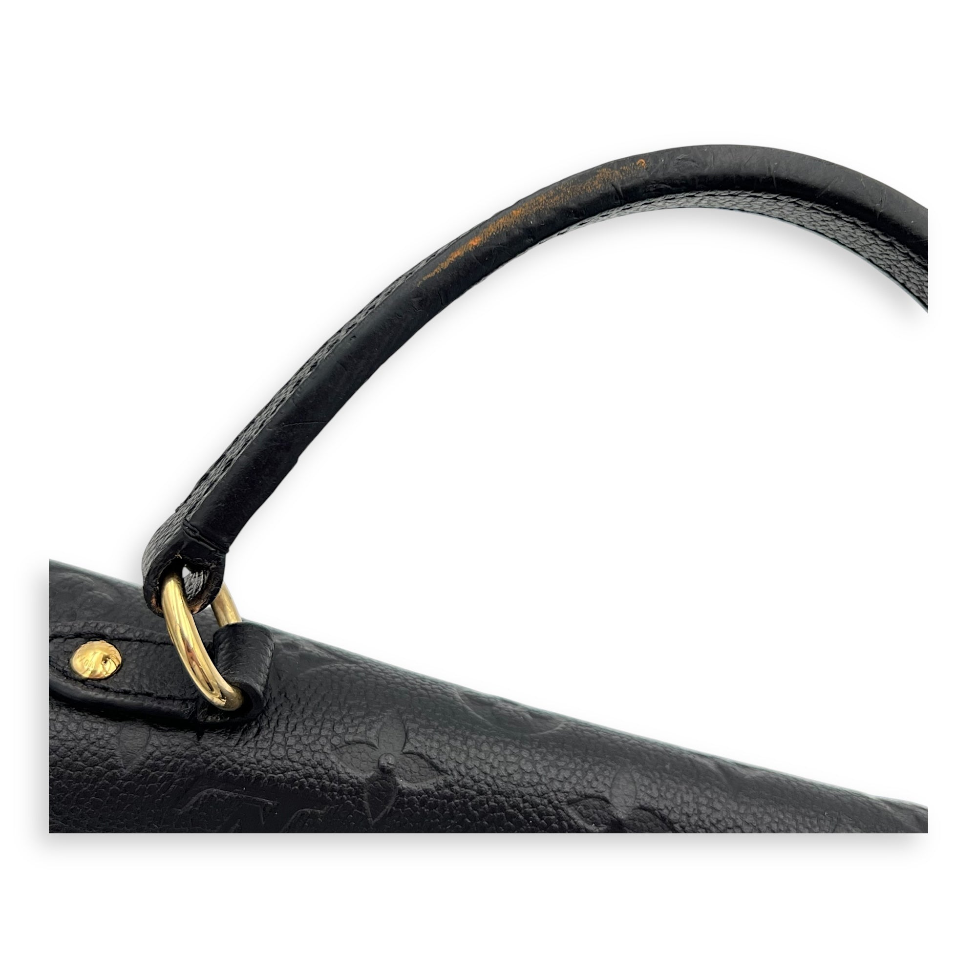 Georges Top Handle Bag Black in Empreinte Leather, Gold hardware - Image 12