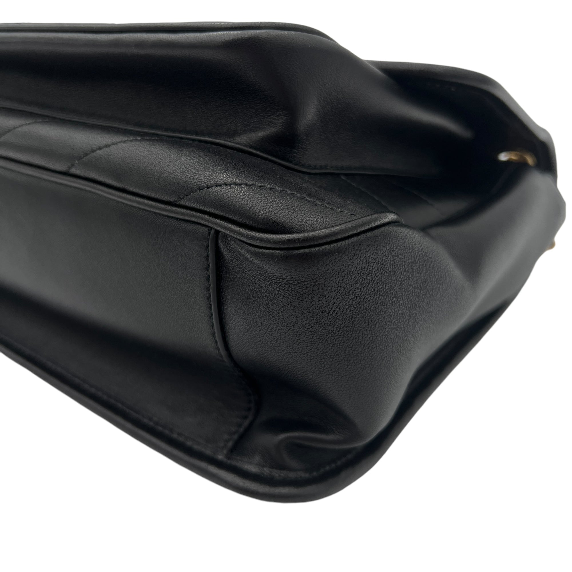 Niki Medium Black Shoulder Bag in Lambskin, Gold hardware - Image 8