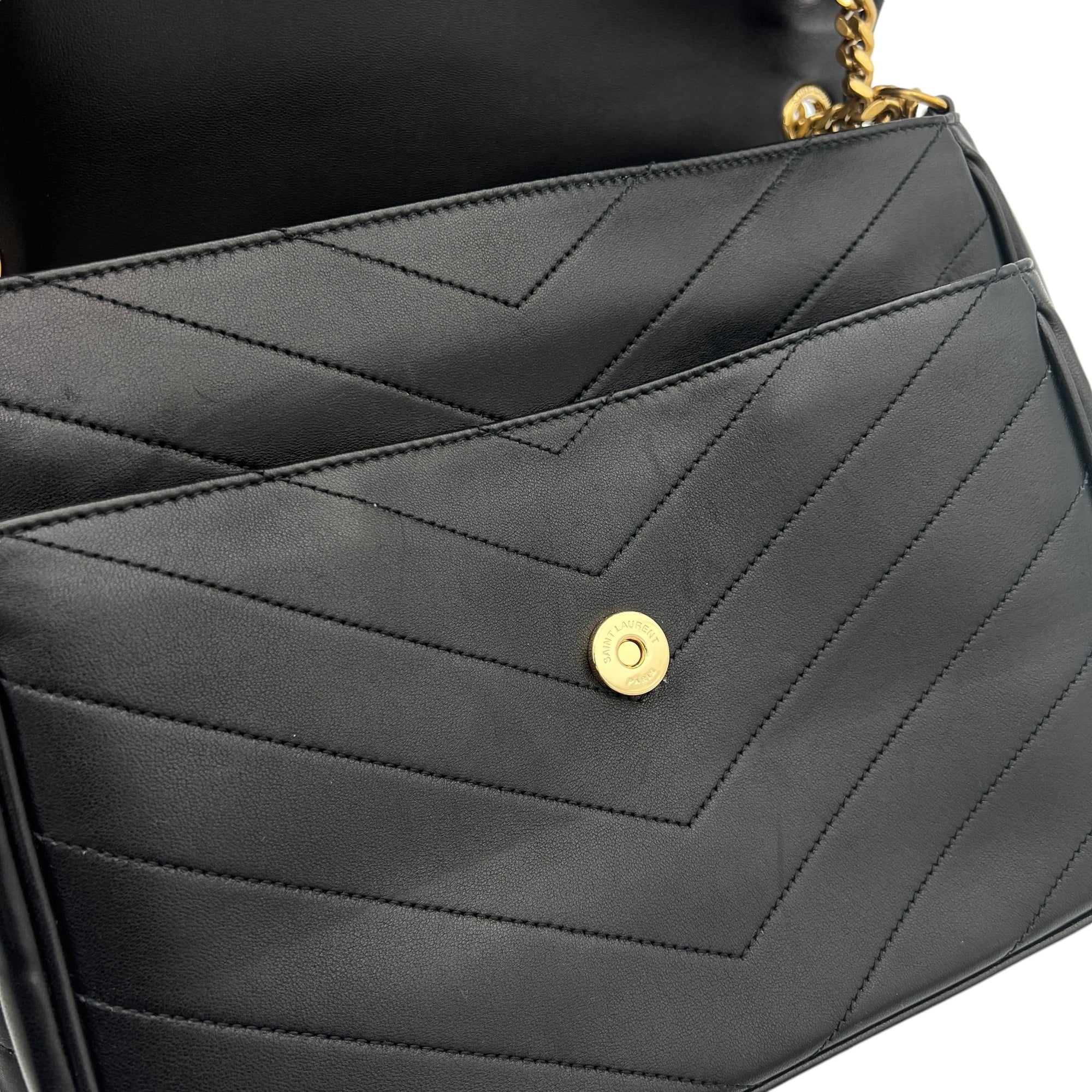 Niki Medium Black Shoulder Bag in Lambskin, Gold hardware - Image 9