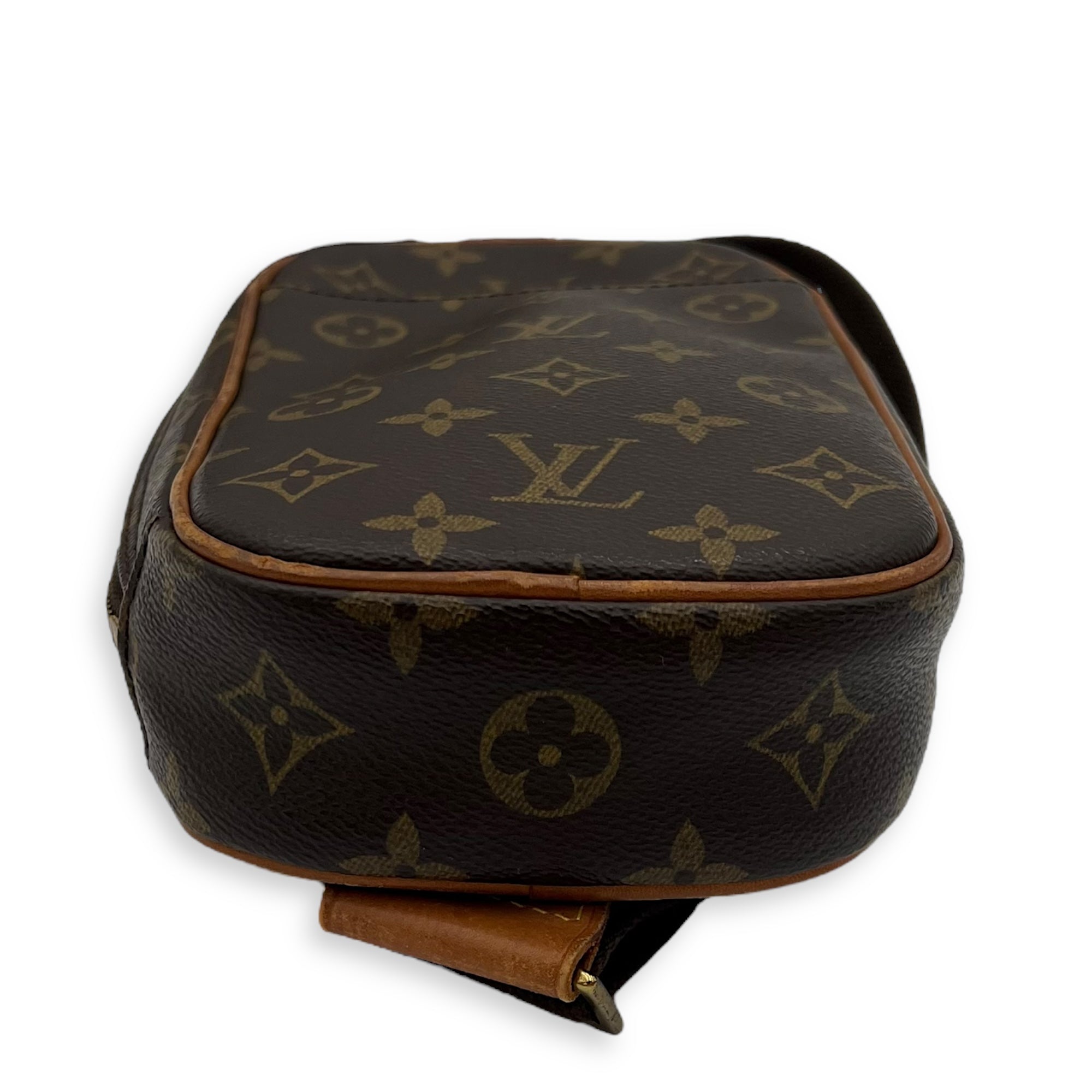 Pochette Gange Brown Belt Bag in Monogram Coated Canvas, Gold hardware - Image 6