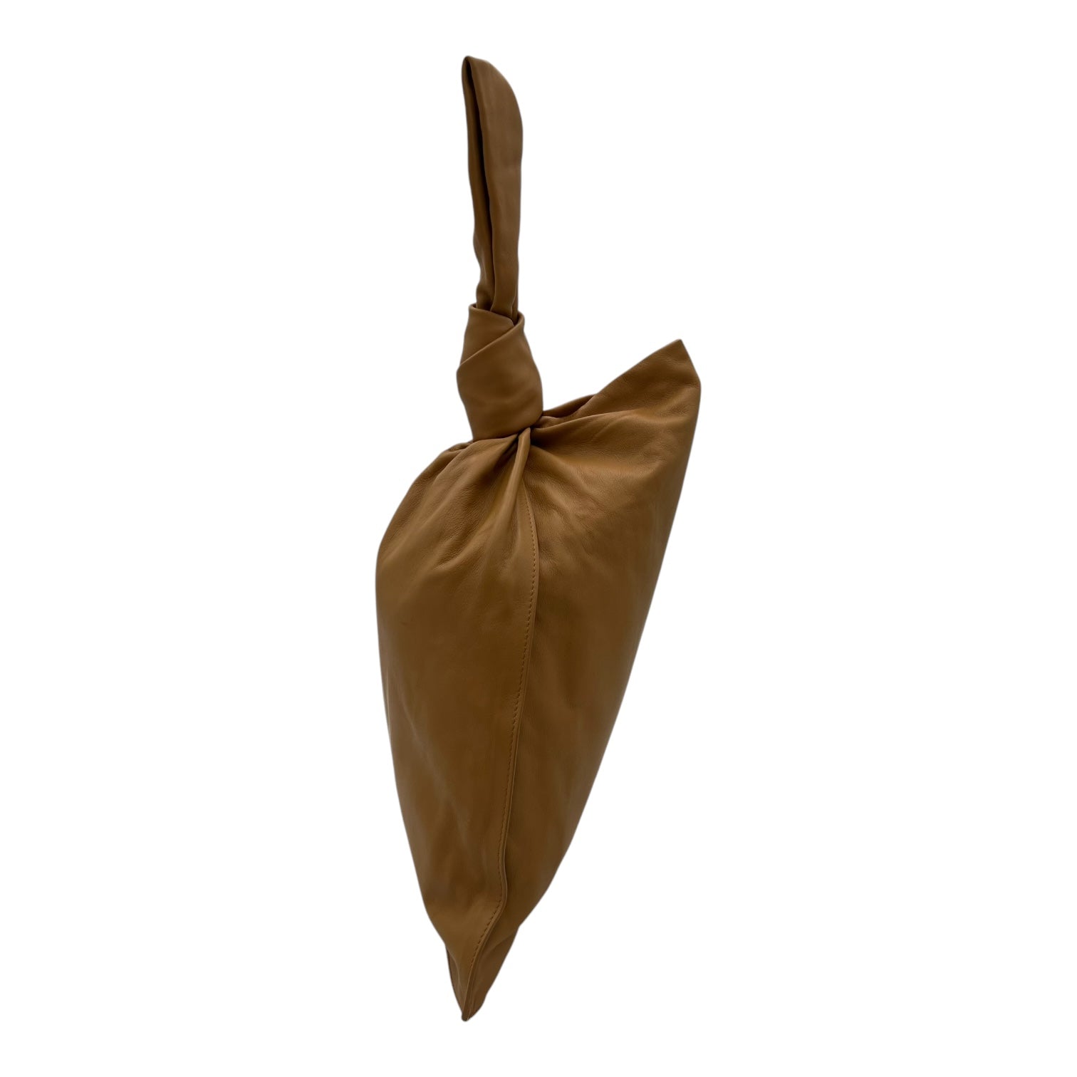 Twist Top Handle Bag Brown in Calfskin, Gold hardware - Image 4