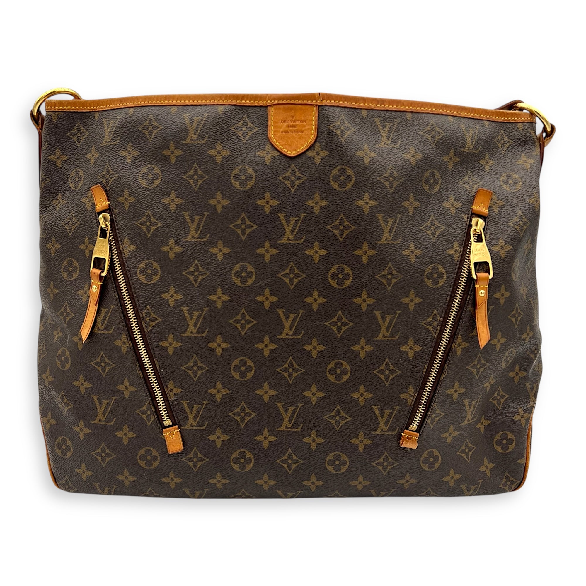 Delightful Shoulder Bag GM Brown in Monogram Coated Canvas, Gold hardware