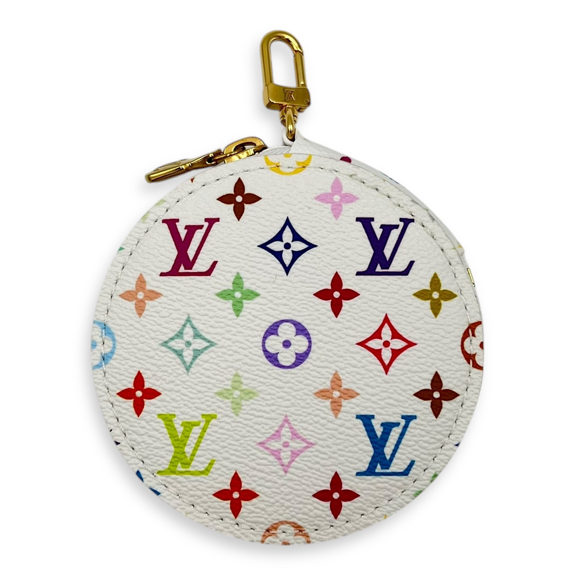 Marellini Shoulder Bag White in Epi Leather, Gold hardware - Image 9