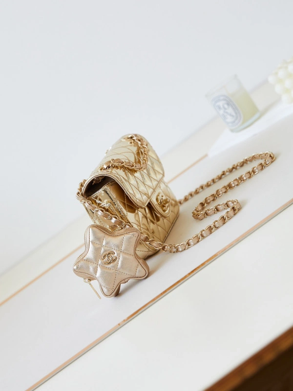 CHANEL MINI FLAP BAG & STAR COIN PURSE Comfortable 116 - Image 3